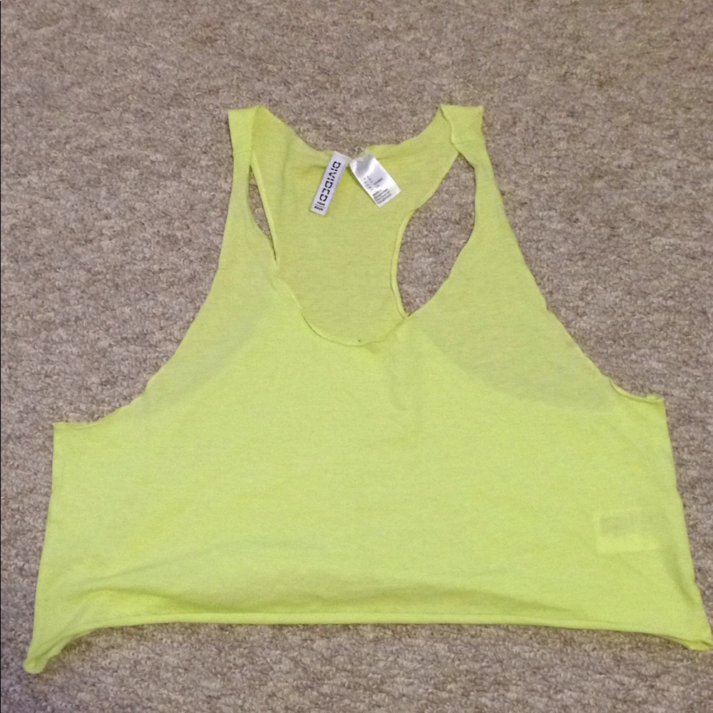 Highlighter Yellow Crop Top H&M